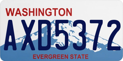 WA license plate AXD5372