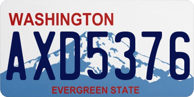 WA license plate AXD5376