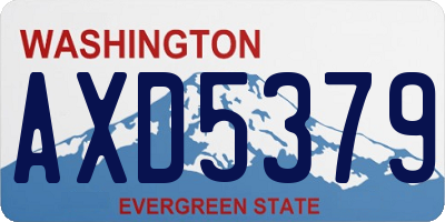WA license plate AXD5379