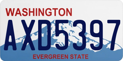 WA license plate AXD5397