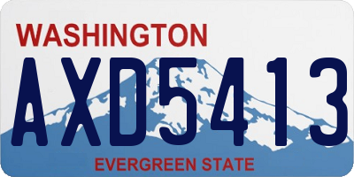 WA license plate AXD5413