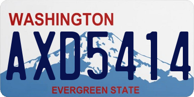 WA license plate AXD5414