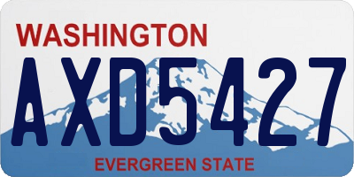 WA license plate AXD5427