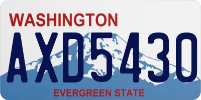 WA license plate AXD5430