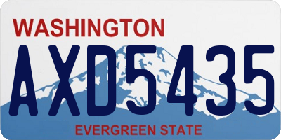 WA license plate AXD5435