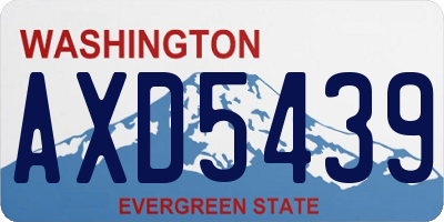 WA license plate AXD5439