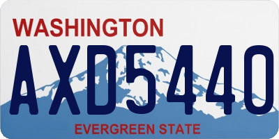 WA license plate AXD5440