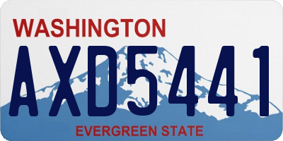 WA license plate AXD5441