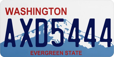WA license plate AXD5444