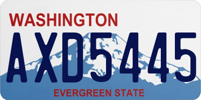 WA license plate AXD5445
