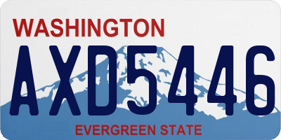 WA license plate AXD5446