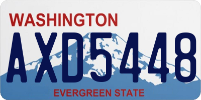 WA license plate AXD5448