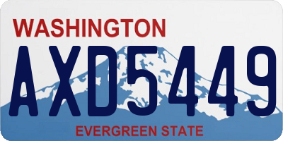 WA license plate AXD5449