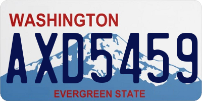 WA license plate AXD5459