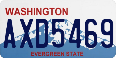 WA license plate AXD5469