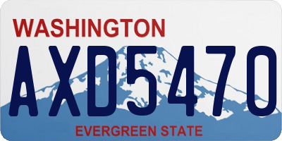 WA license plate AXD5470