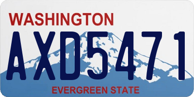 WA license plate AXD5471