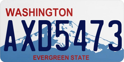WA license plate AXD5473