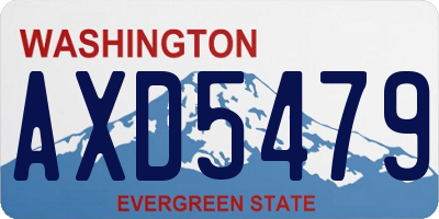 WA license plate AXD5479