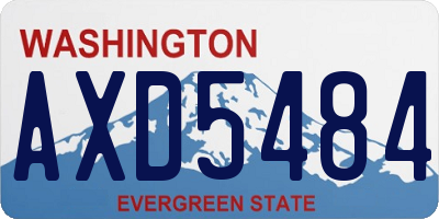 WA license plate AXD5484