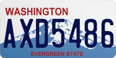 WA license plate AXD5486