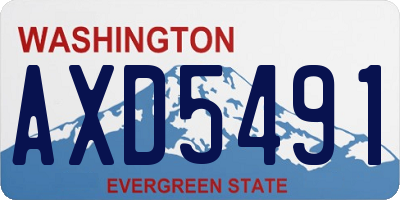 WA license plate AXD5491