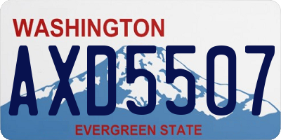 WA license plate AXD5507