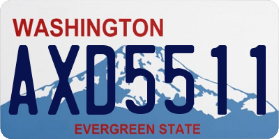 WA license plate AXD5511