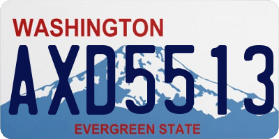 WA license plate AXD5513