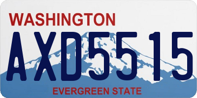 WA license plate AXD5515