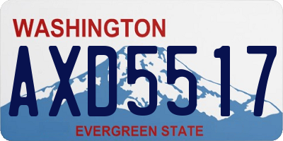 WA license plate AXD5517