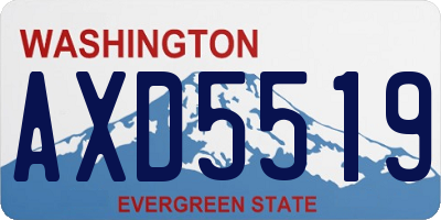 WA license plate AXD5519