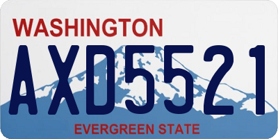 WA license plate AXD5521