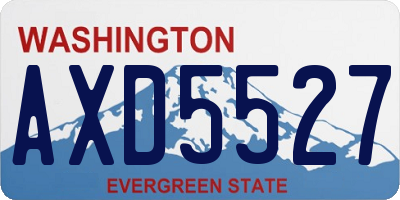 WA license plate AXD5527