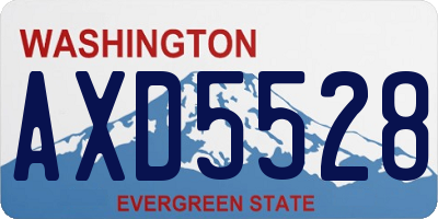 WA license plate AXD5528