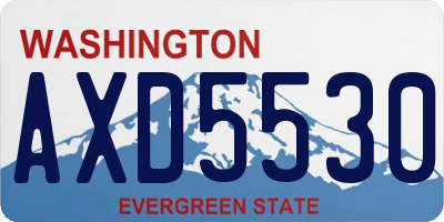 WA license plate AXD5530