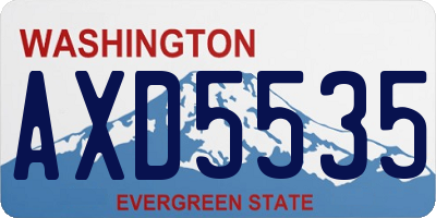 WA license plate AXD5535