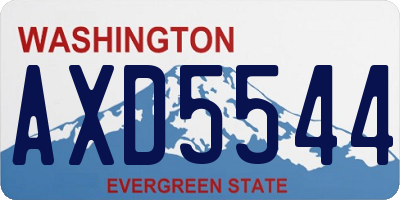 WA license plate AXD5544