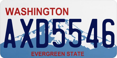 WA license plate AXD5546