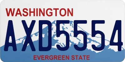 WA license plate AXD5554