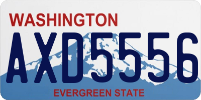WA license plate AXD5556
