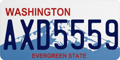 WA license plate AXD5559