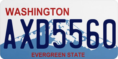 WA license plate AXD5560
