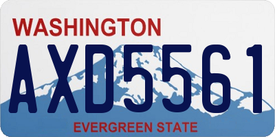 WA license plate AXD5561