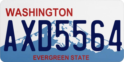 WA license plate AXD5564