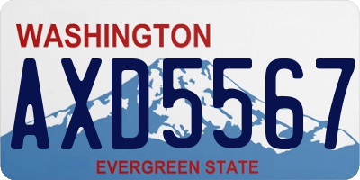 WA license plate AXD5567