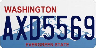 WA license plate AXD5569