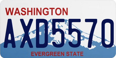 WA license plate AXD5570