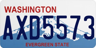 WA license plate AXD5573