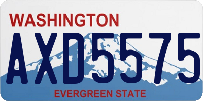 WA license plate AXD5575